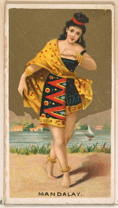 Vintage Mandalay Dancer Trade Card