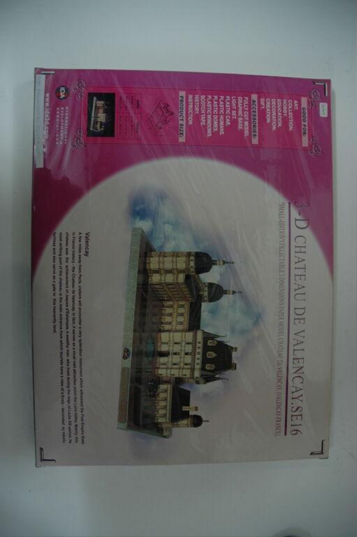 3D Valencay Castle Model Packaging