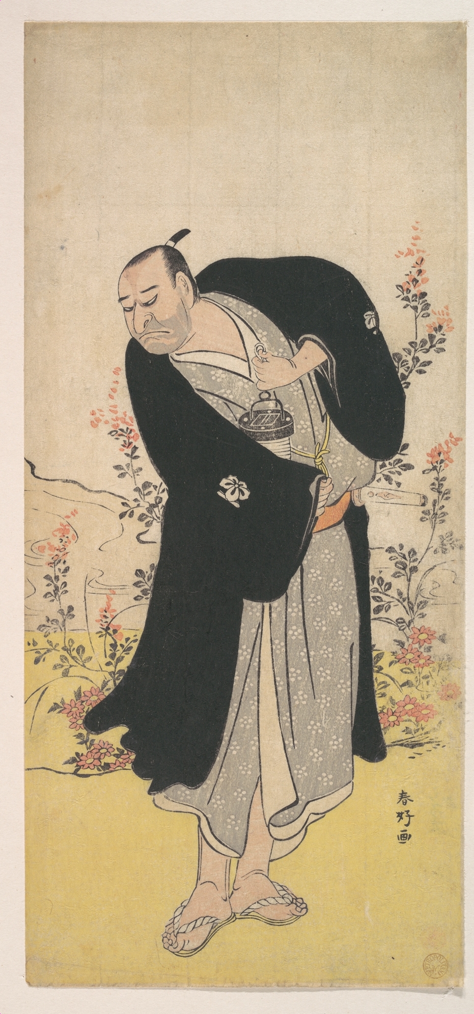 Japanese Ukiyo-e Man with Lantern