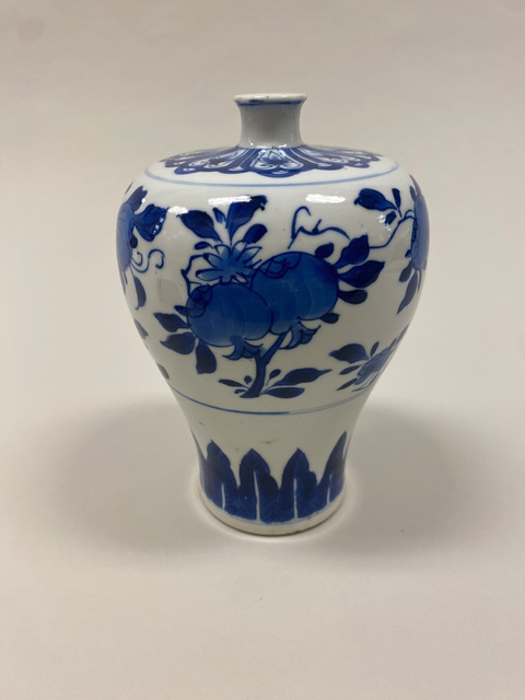 Blue and White Porcelain Meiping Vase