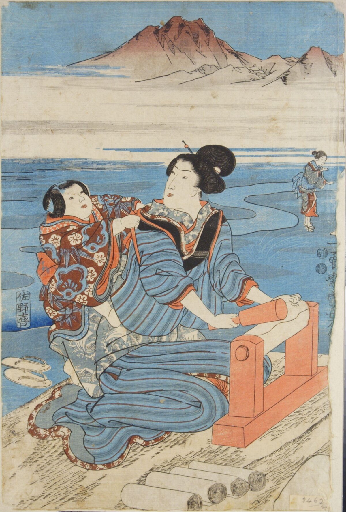Ukiyo-e Women Working by Seaside