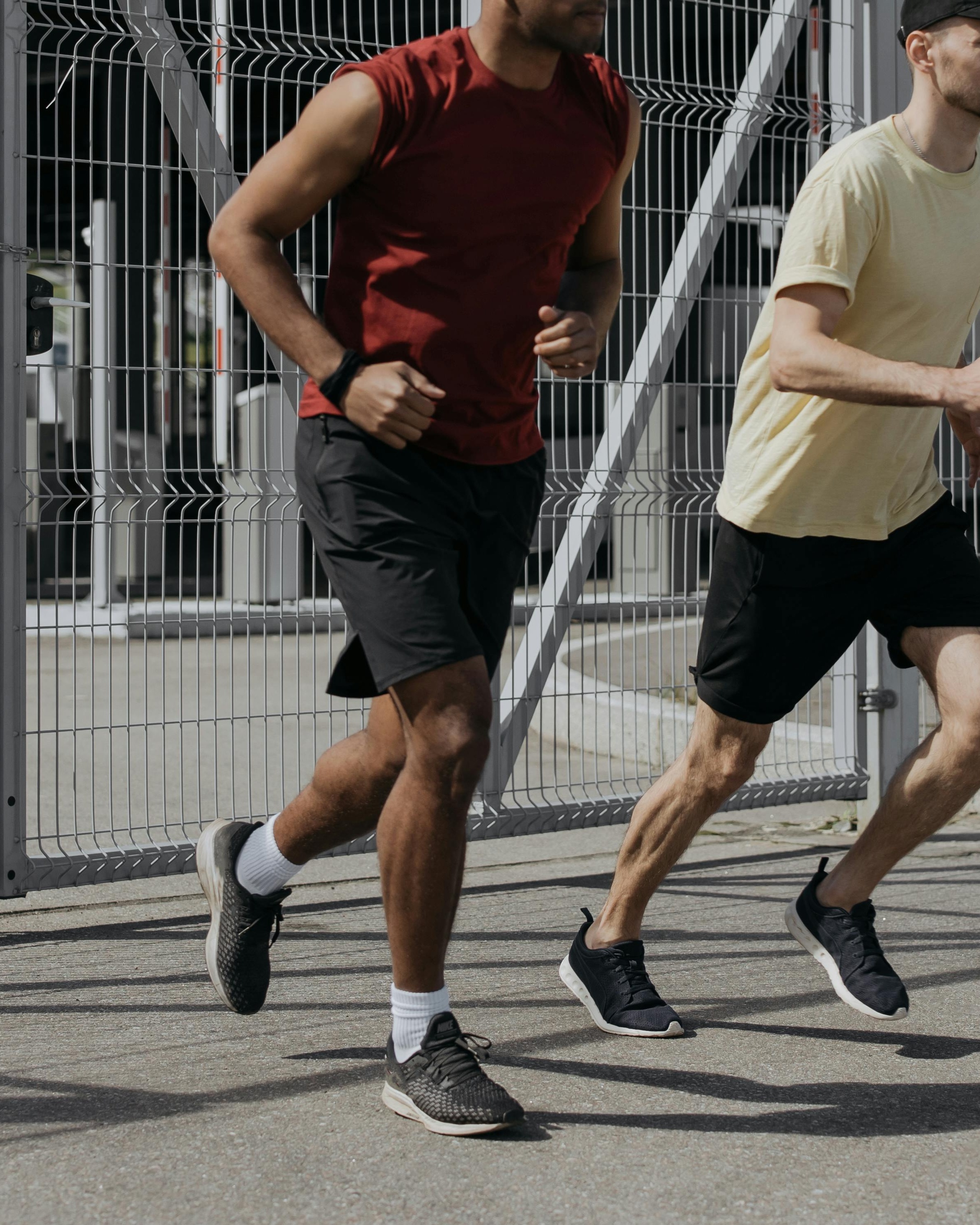 Two Men Jogging Outdoors