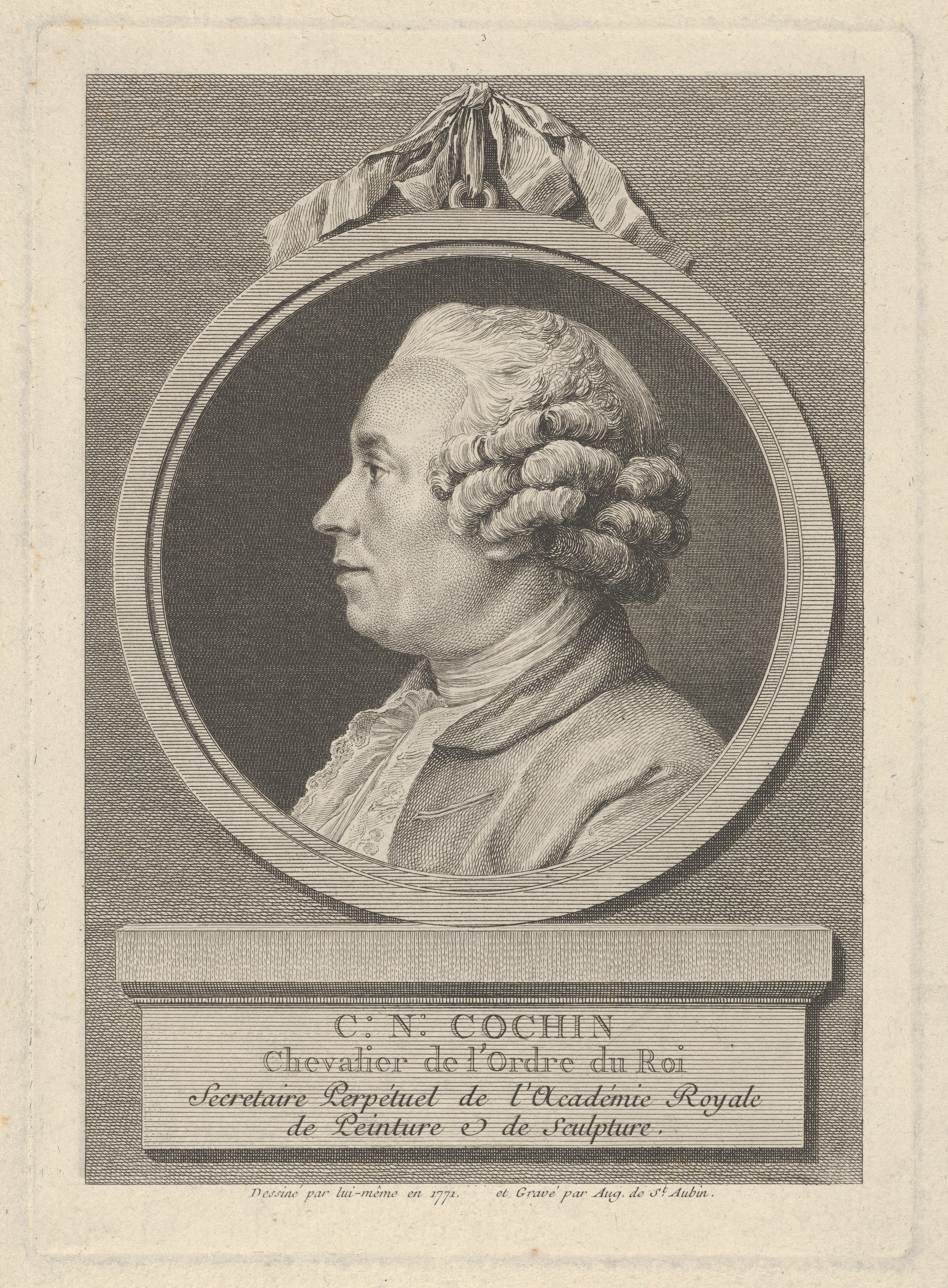 Engraved Portrait of C. N. Cochin