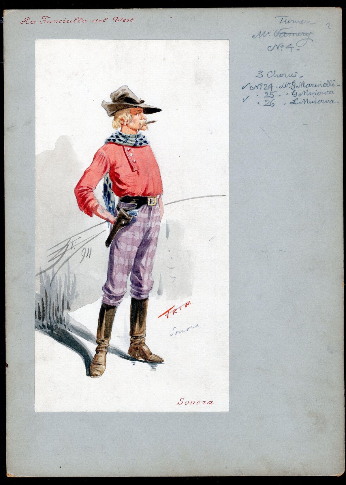 Sonora Western Costume Design Sketch