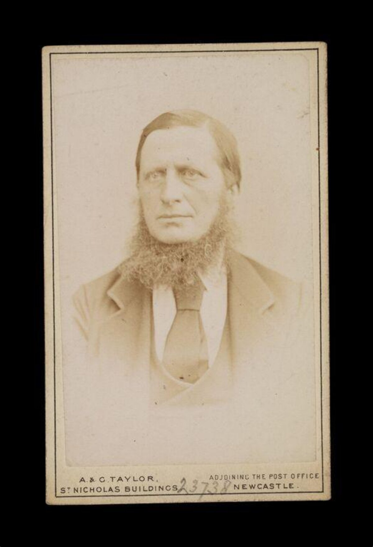 Vintage Studio Portrait of Bearded Man