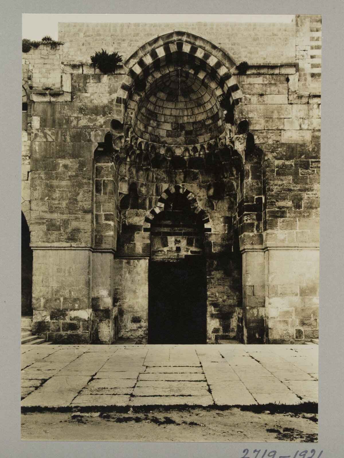 Vintage Photo of Historic Stone Entrance