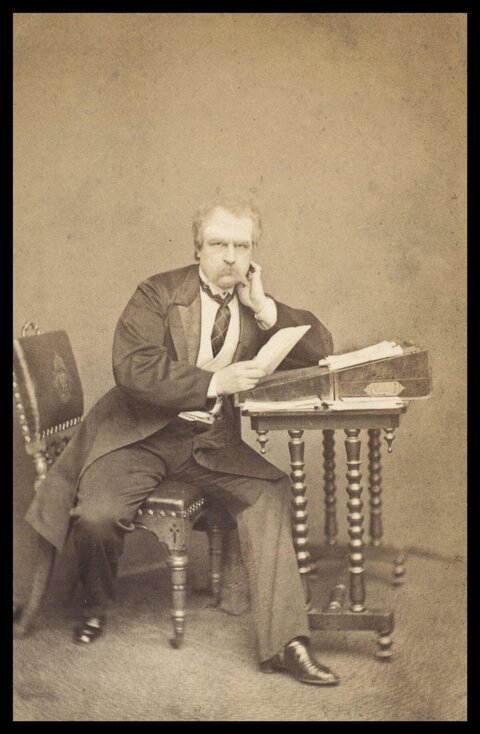 Vintage Studio Portrait of Seated Gentleman
