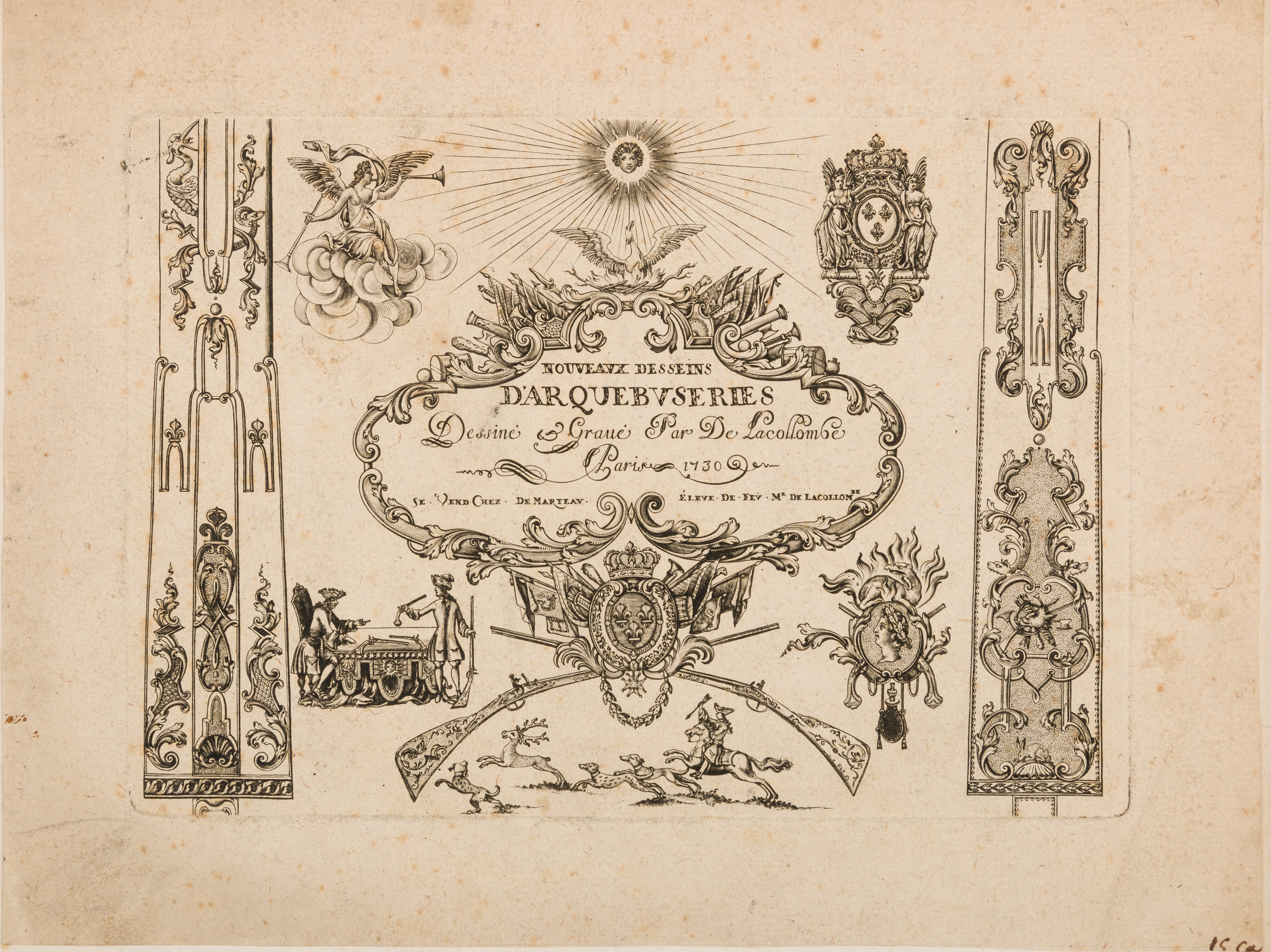 1730 Arquebus Designs Engraving Title Page