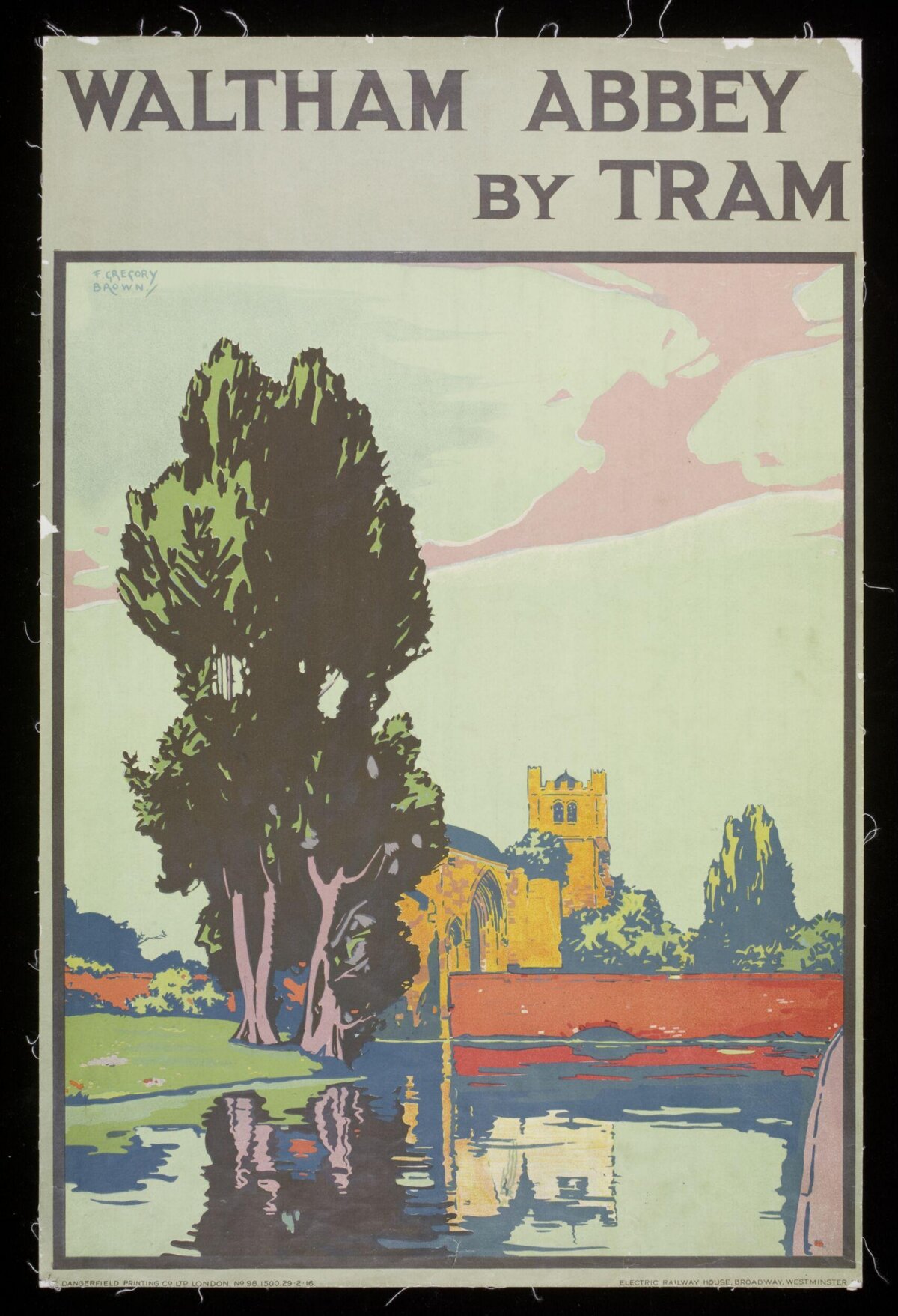 Vintage Waltham Abbey Travel Poster