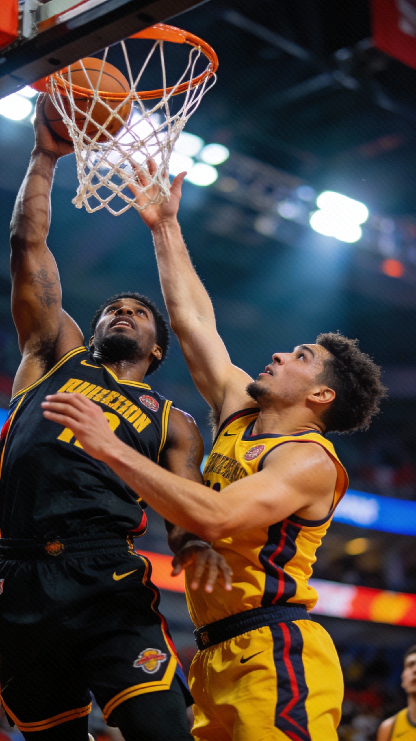 College Basketball Dunk Attempt