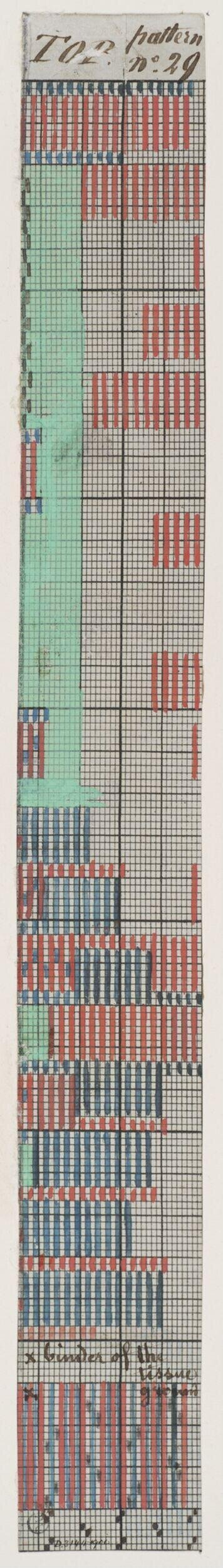 Antique Hand-Drawn Textile Weaving Pattern