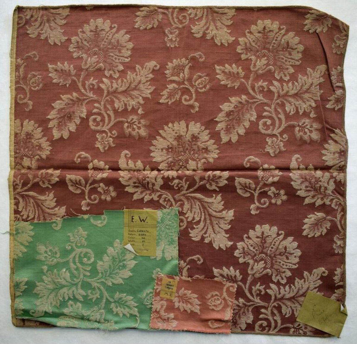 Vintage Floral Pattern Textile Samples