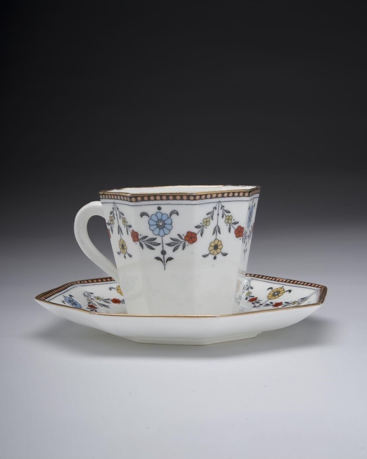 Floral Porcelain Cup and Saucer