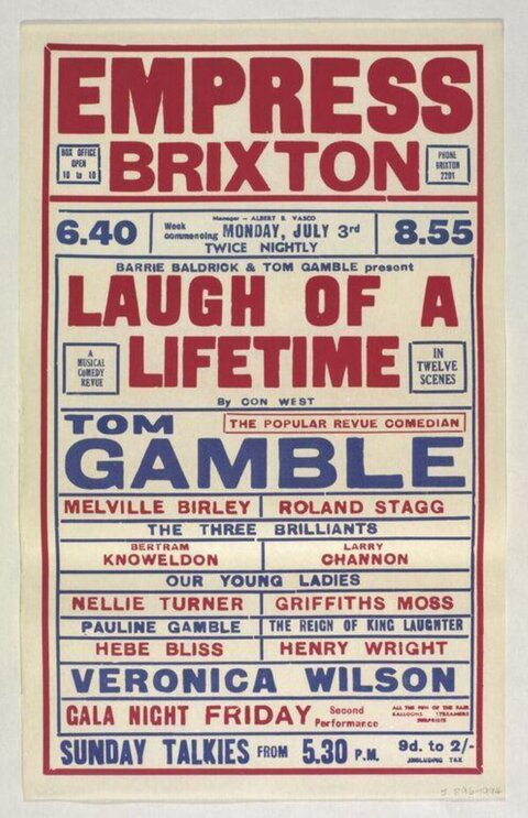 Vintage Empress Brixton Theatre Poster