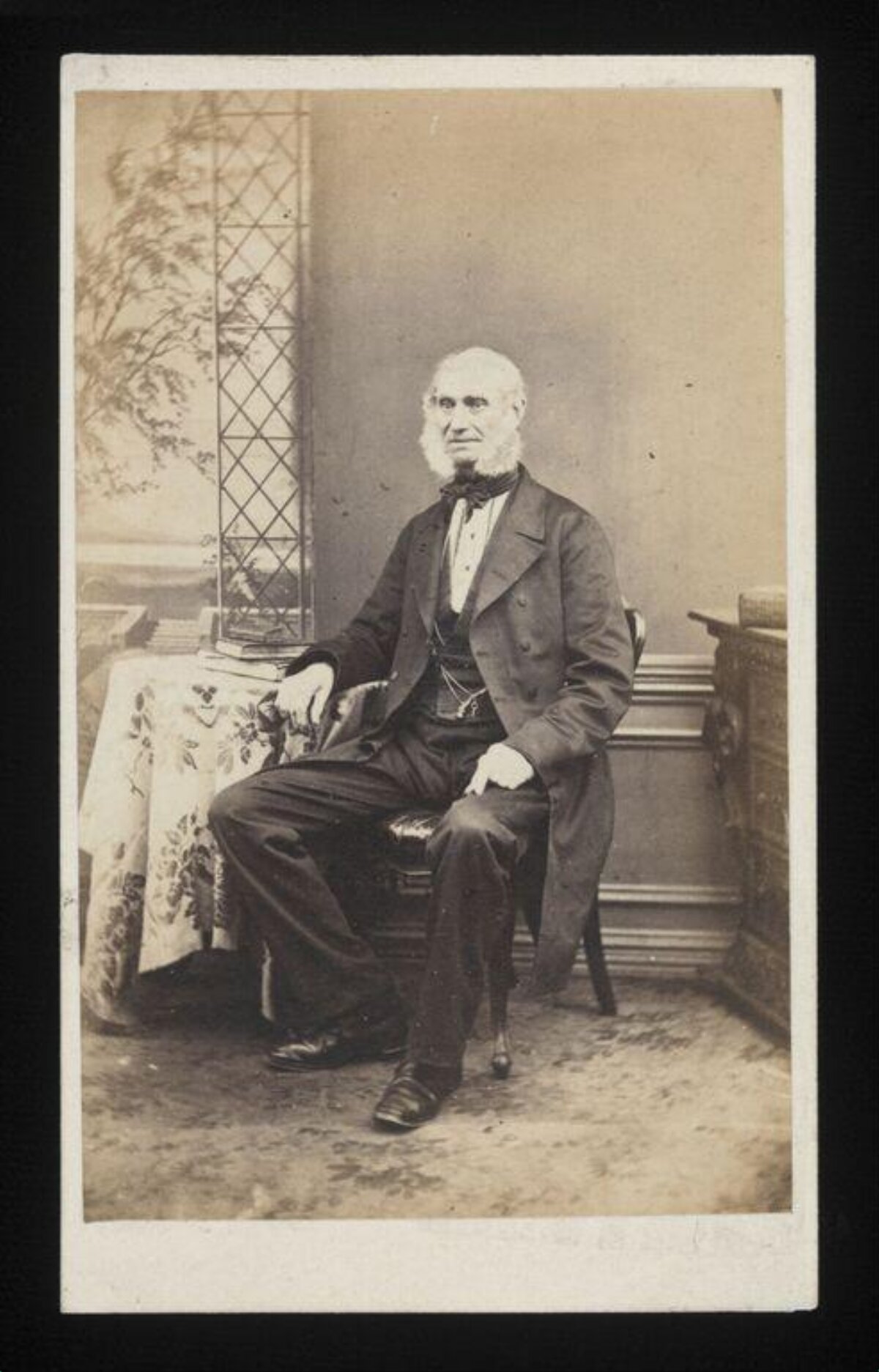Vintage Portrait of Seated Elderly Gentleman