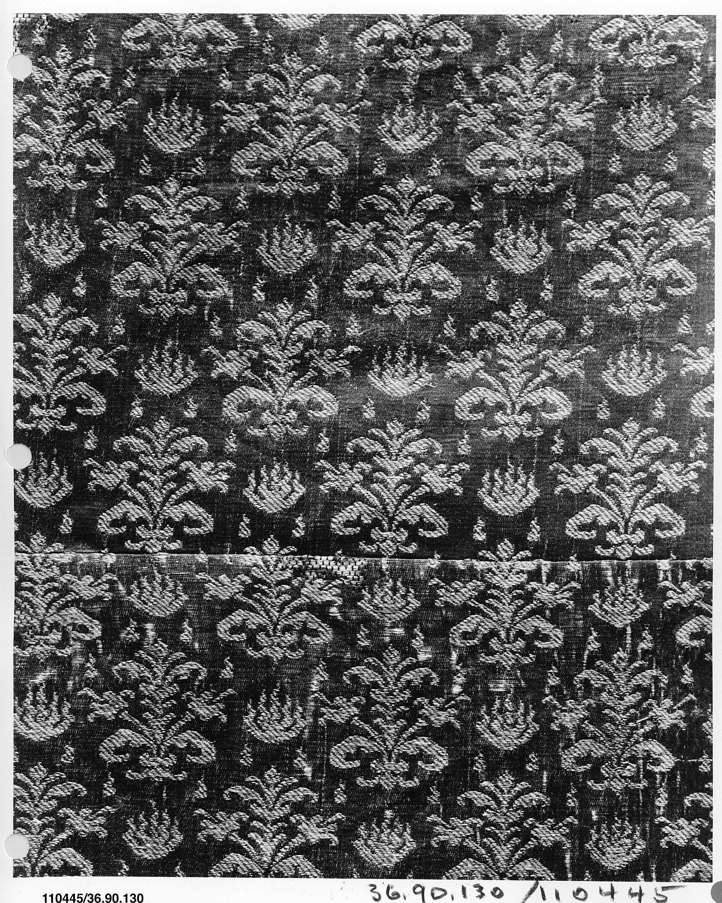 Antique Floral Pattern Woven Textile