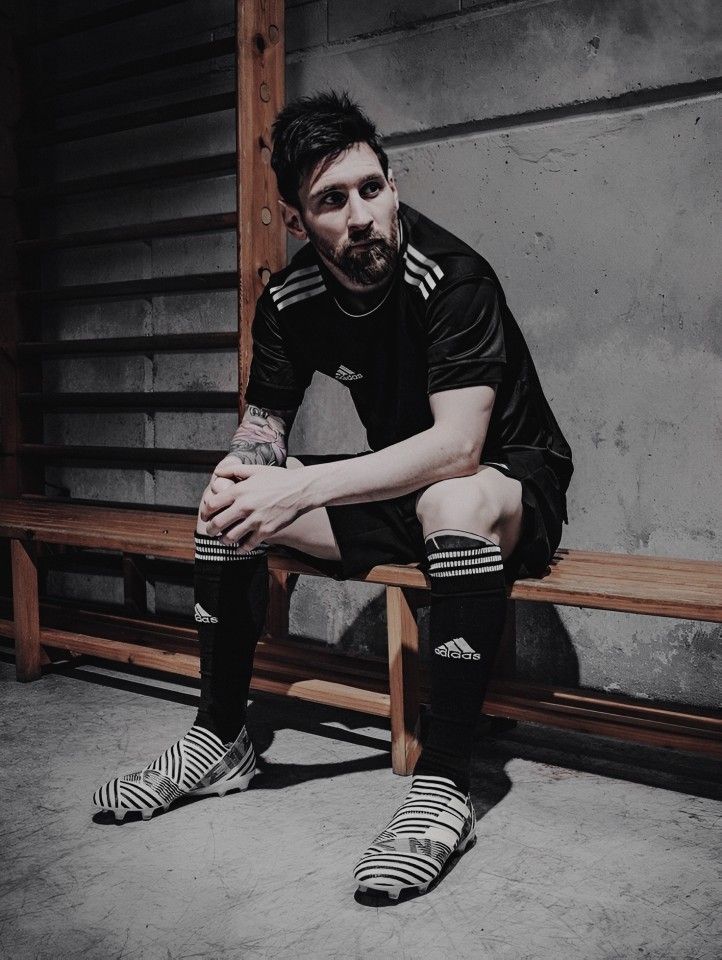 Lionel Messi on Locker Room Bench