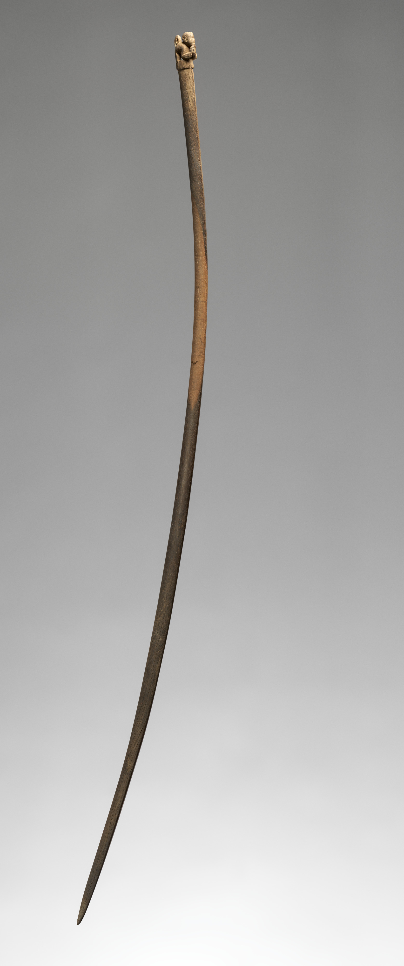 Carved Antique Wooden Walking Staff