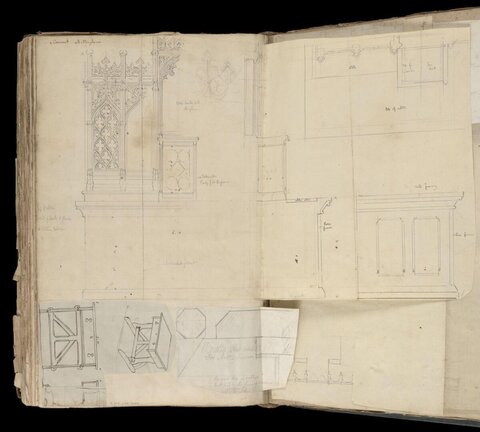 Antique Architectural Sketch Album