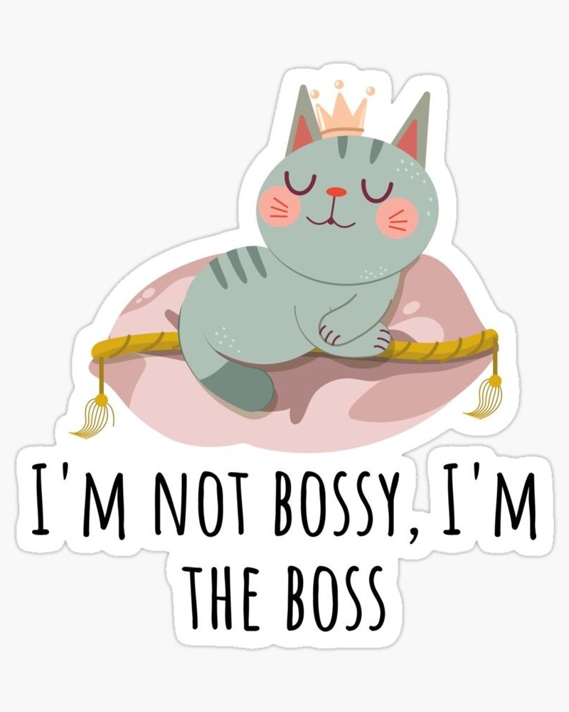 I'm The Boss Cat Sticker