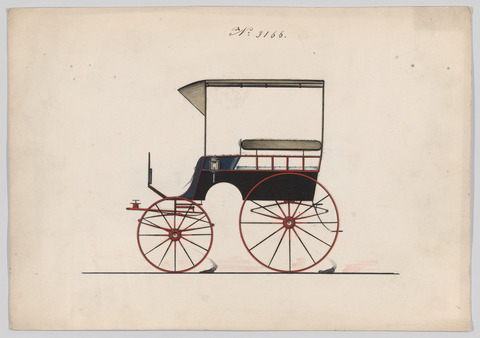 Vintage Horse Carriage Design Drawing