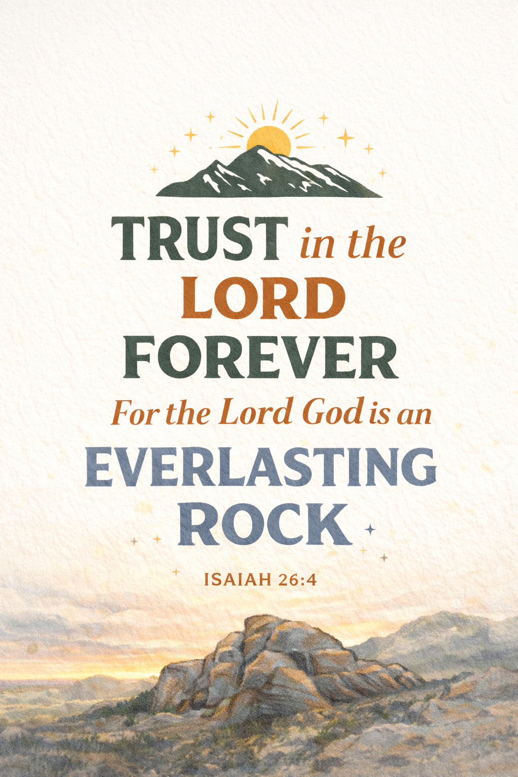 Trust in the Lord Bible Verse Art