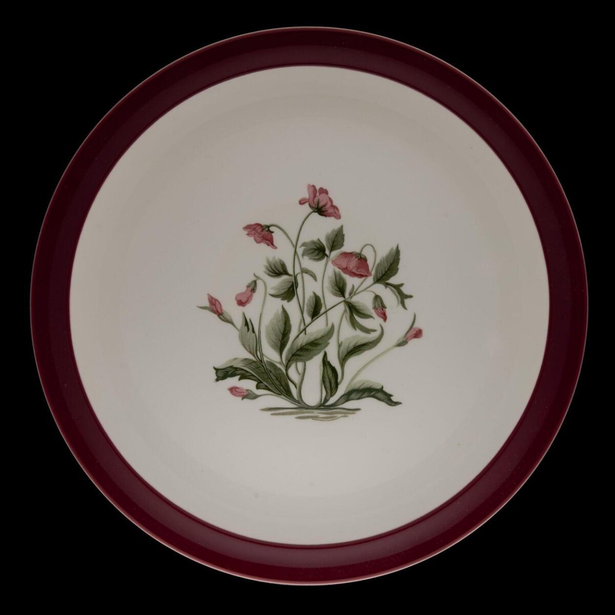 Floral Decorated Ceramic Plate
