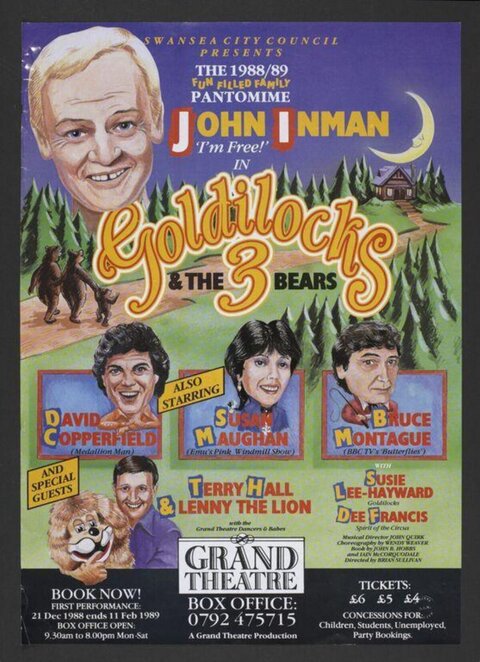 1988/89 Goldilocks Pantomime Poster