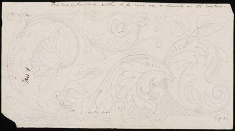Pencil Sketch of Ornamental Border Design