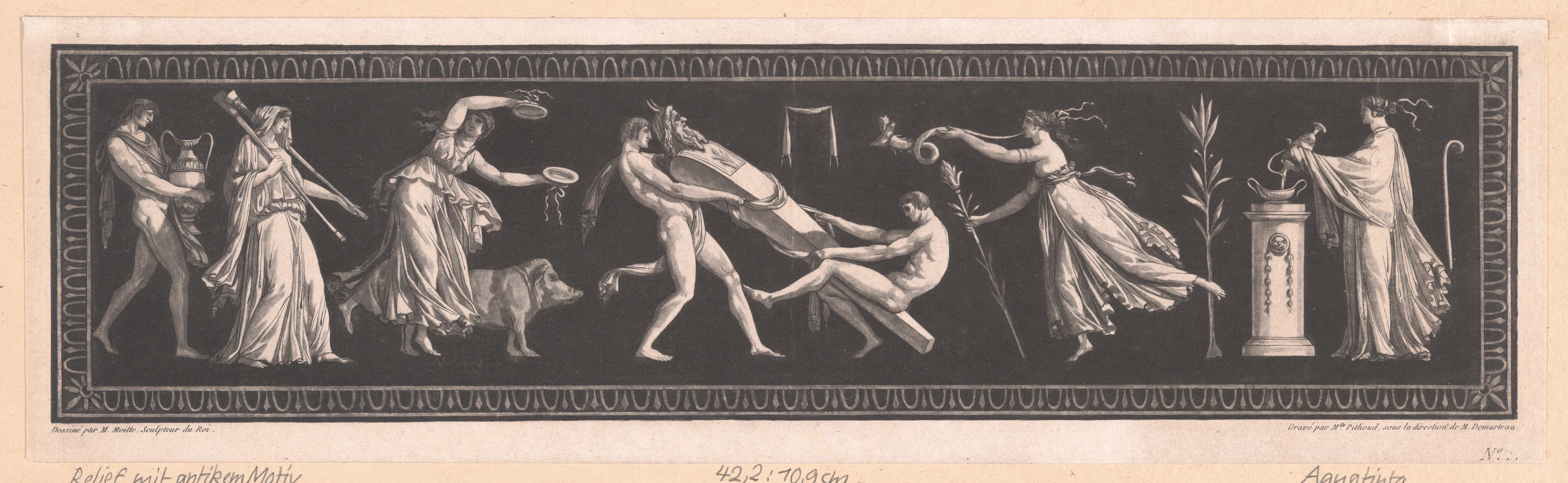 Ancient Mythological Relief Engraving