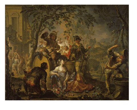 Grape Harvest Gathering Painting