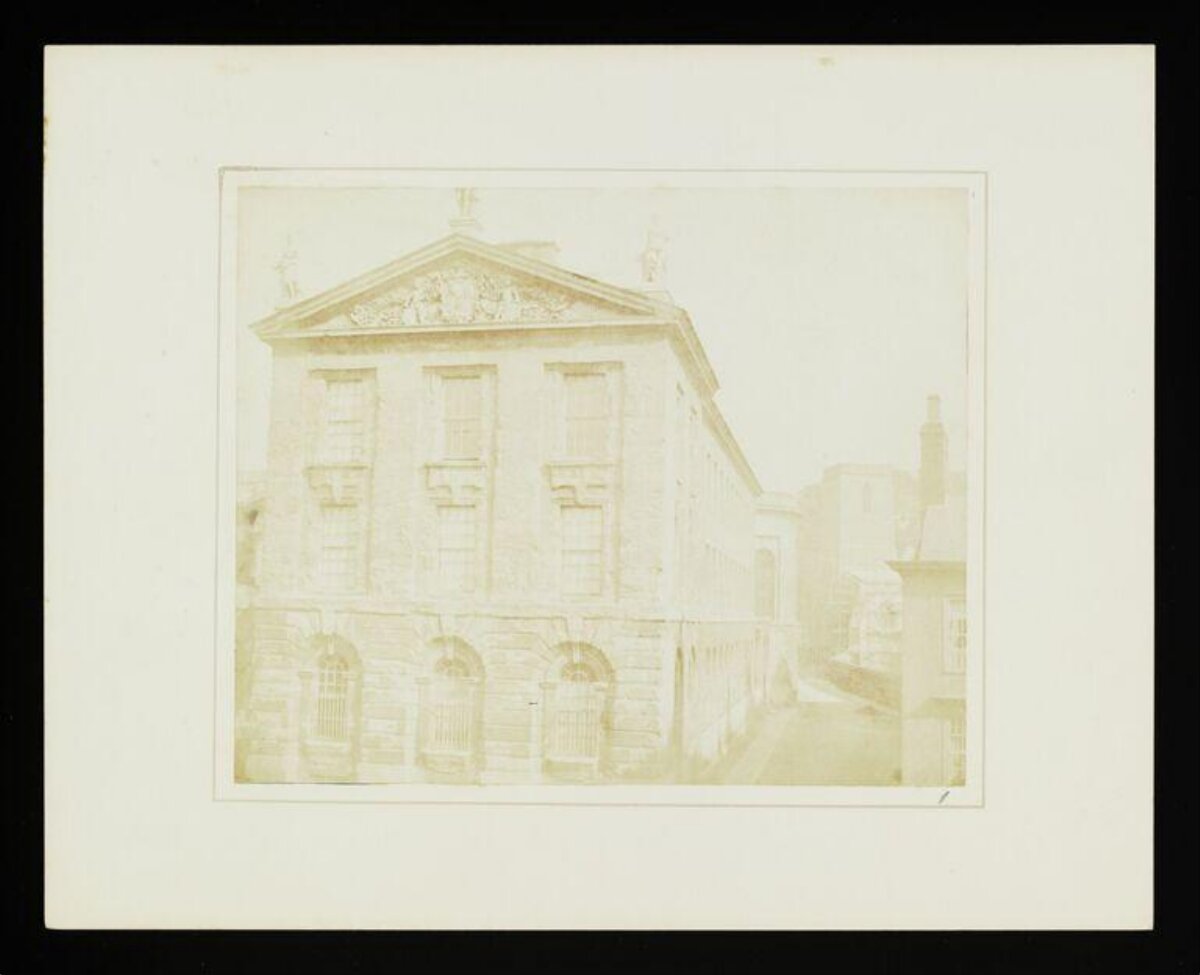 Faded Photo of Neoclassical Building