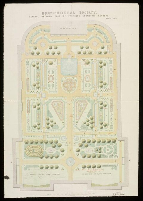 1860 Proposed Geometric Gardens Plan