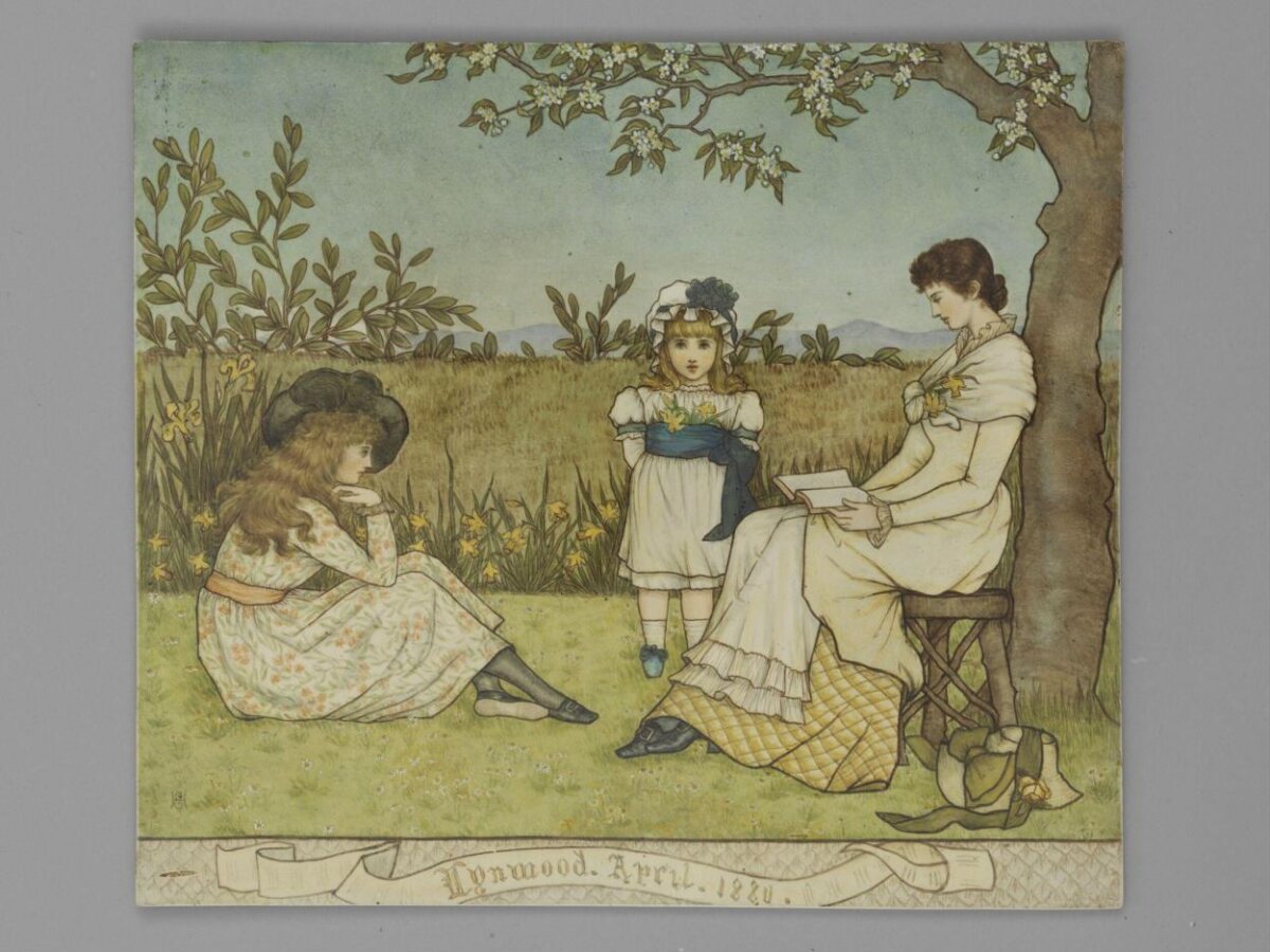 Three Women Resting Under Tree 1890