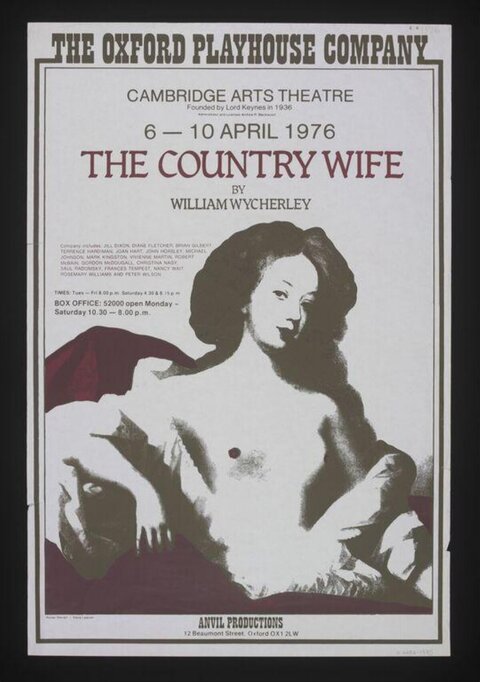 1976 The Country Wife Theatre Poster