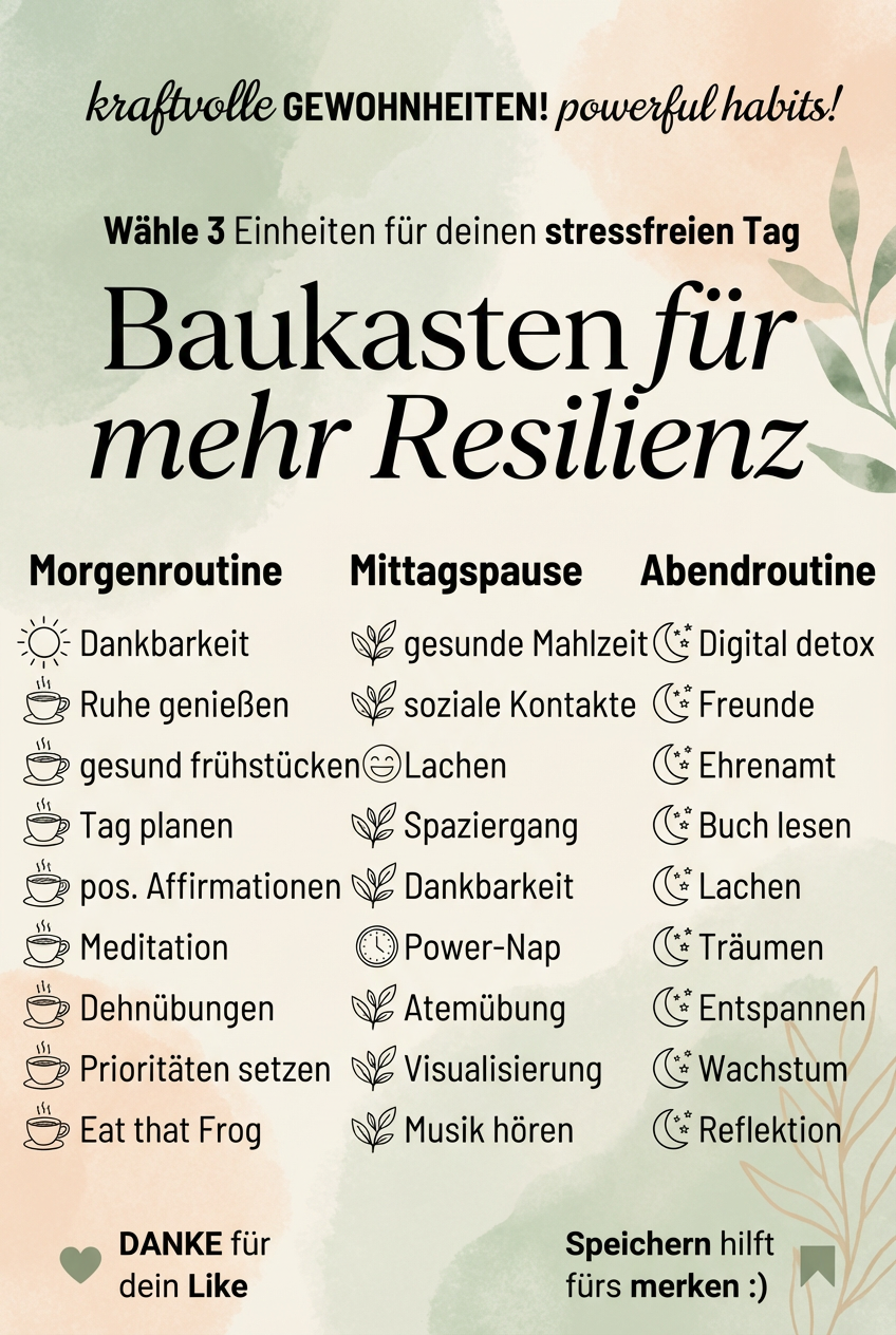 Powerful Habits for Resilience Infographic