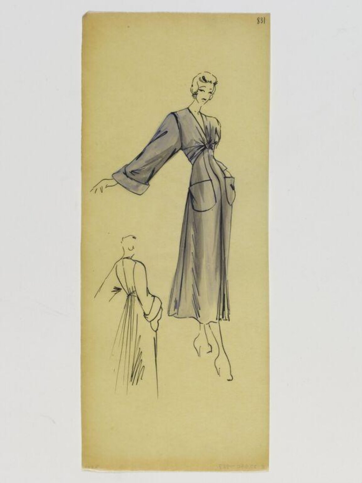 Vintage Dress Fashion Sketch
