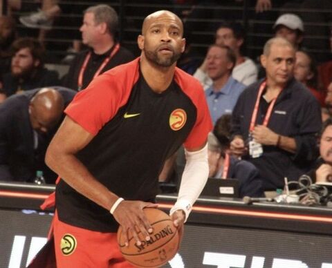 Vince Carter During Game Warmup
