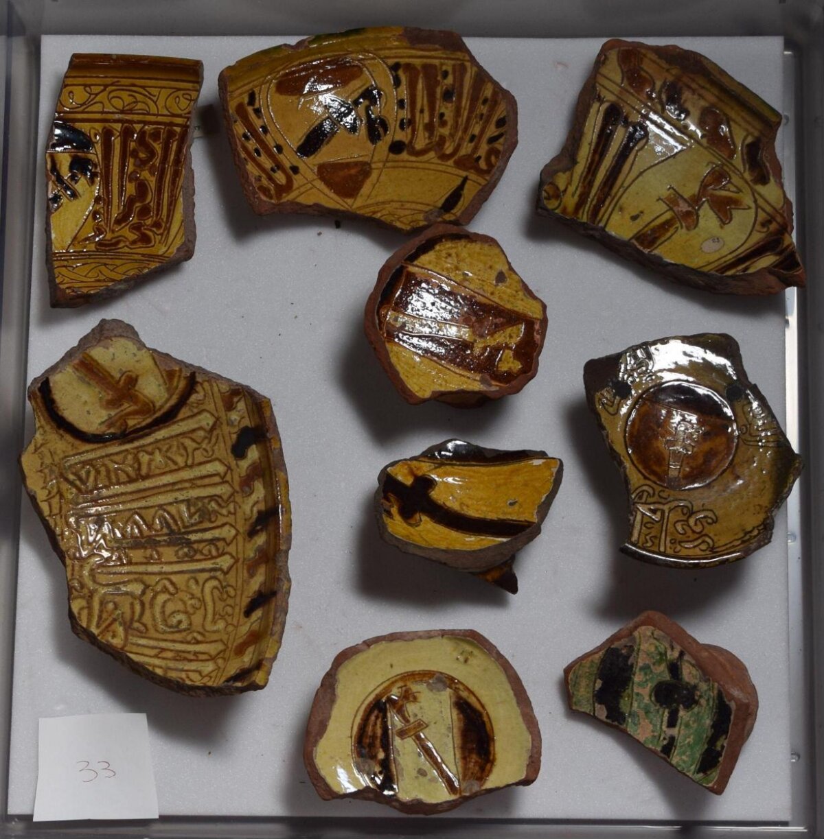 Glazed Pottery Fragment Collection