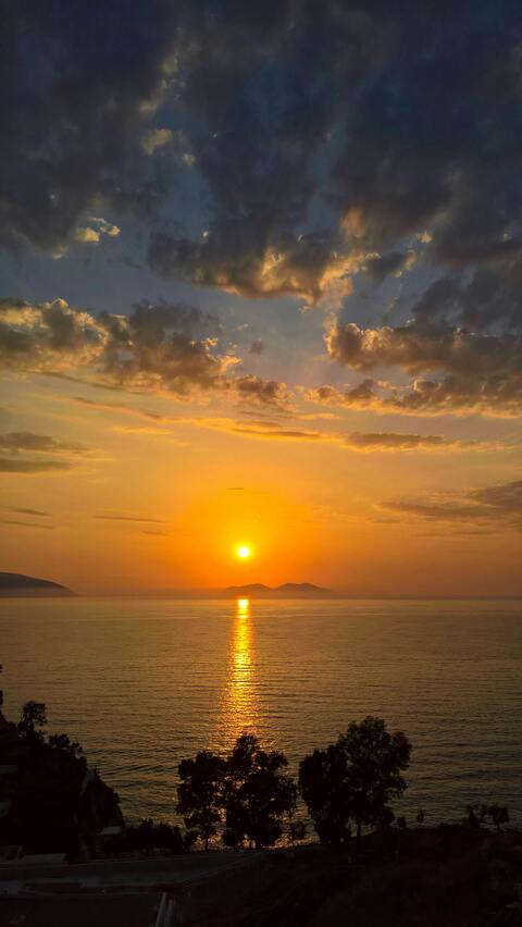 Coastal Sea Sunset View