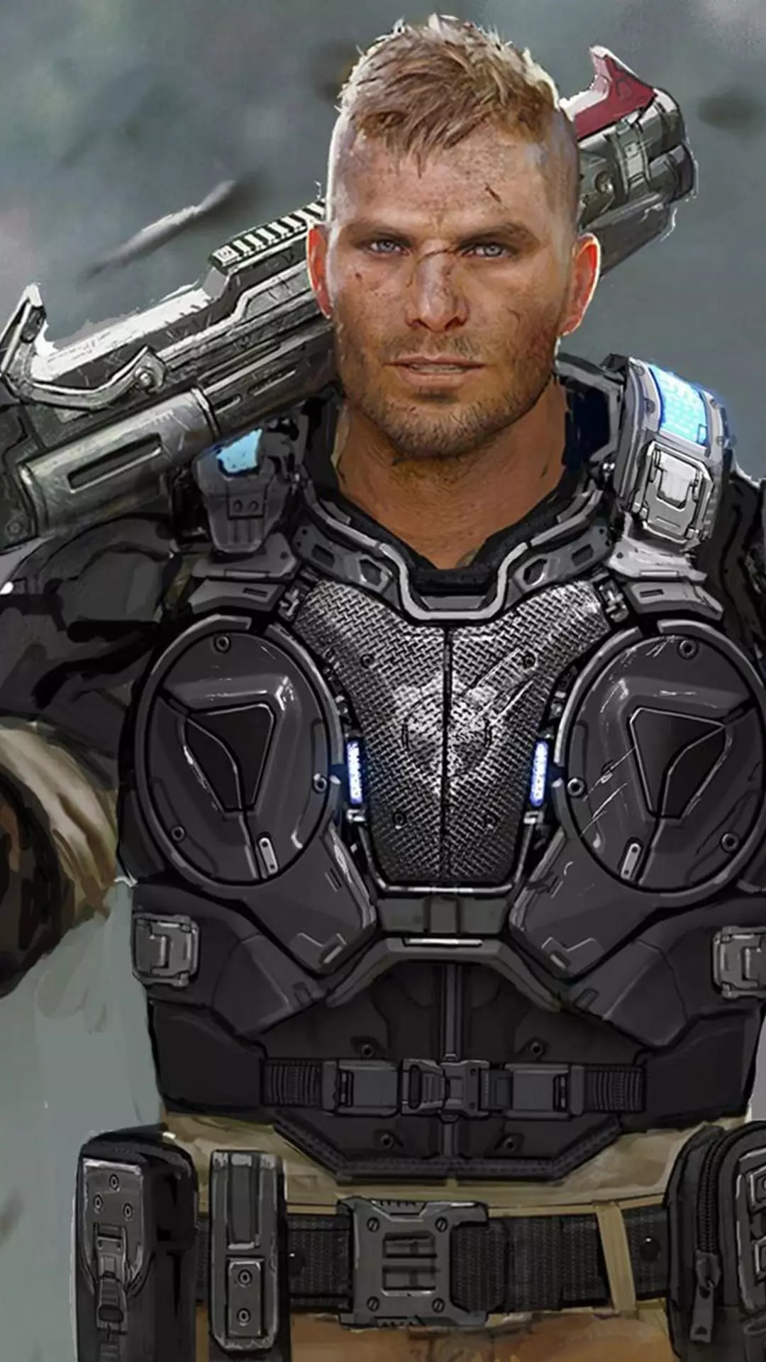 Battle-Worn Sci-Fi Soldier