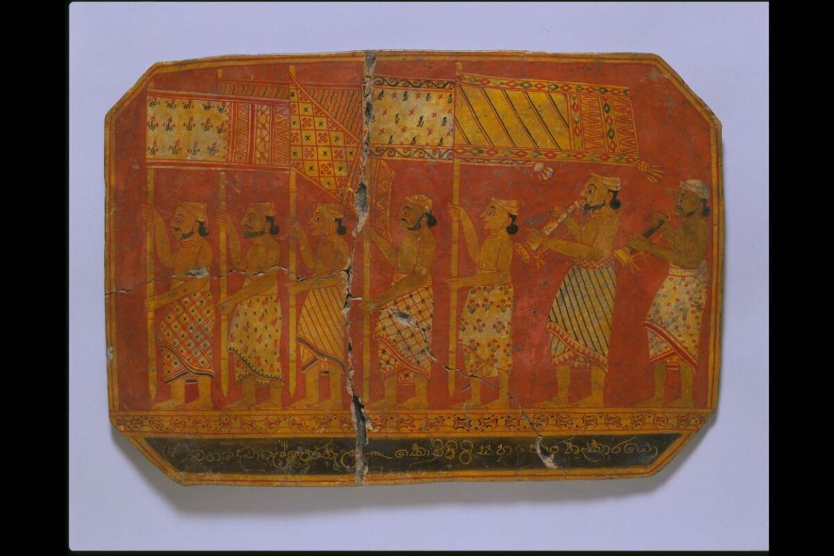 Ancient Procession Painted Panel