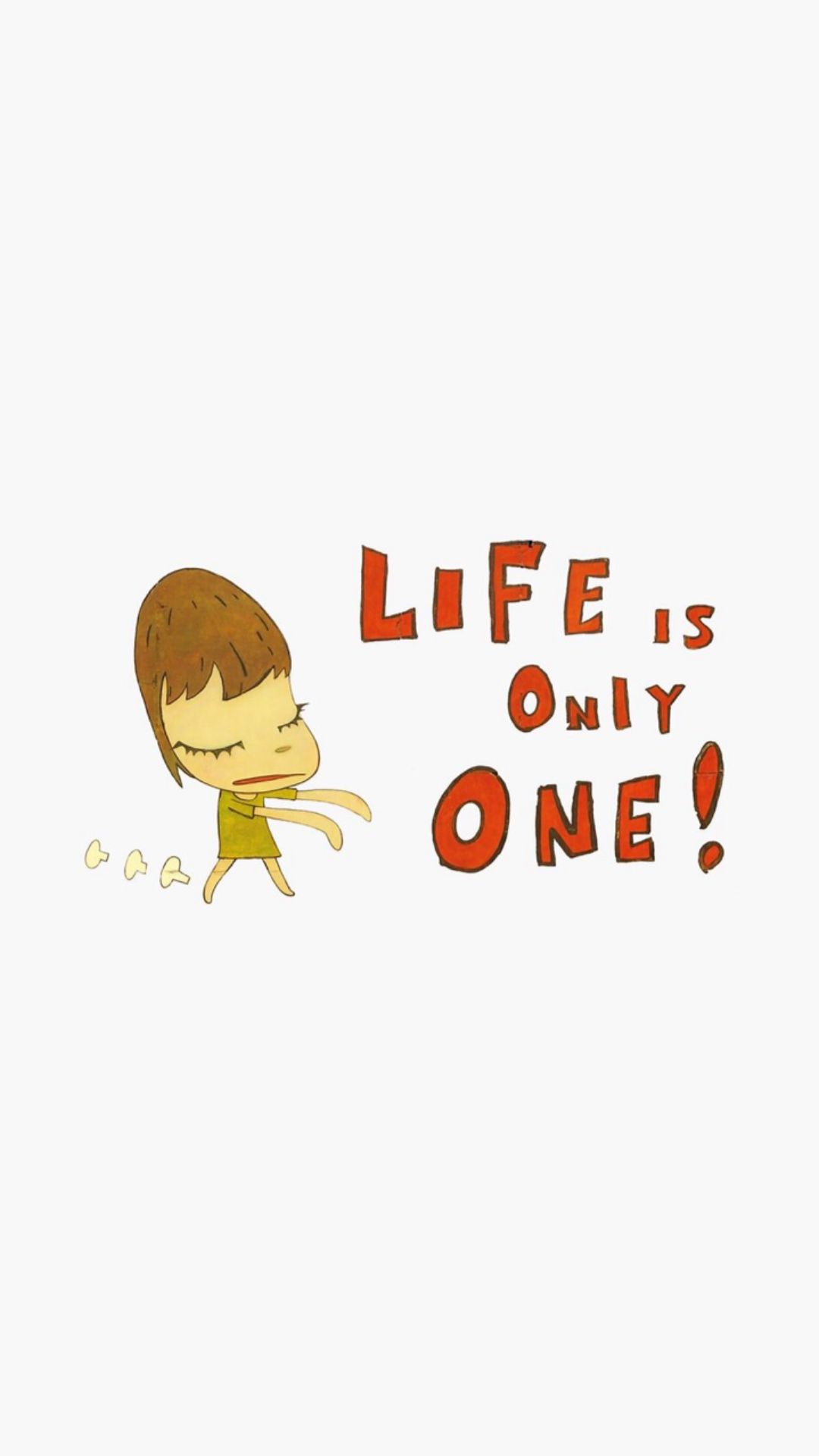 Life is Only One Cartoon Illustration
