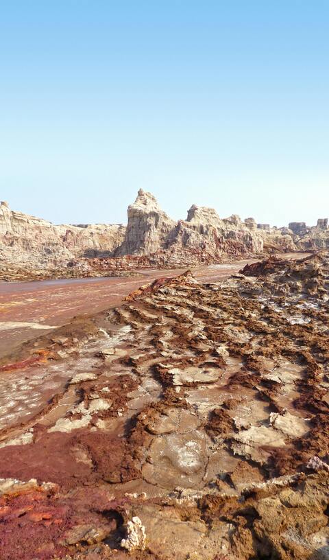Arid Eroded Desert Rock Landscape
