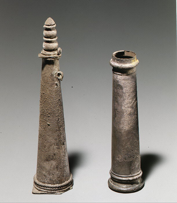 Two Ancient Silver Conical Vessels