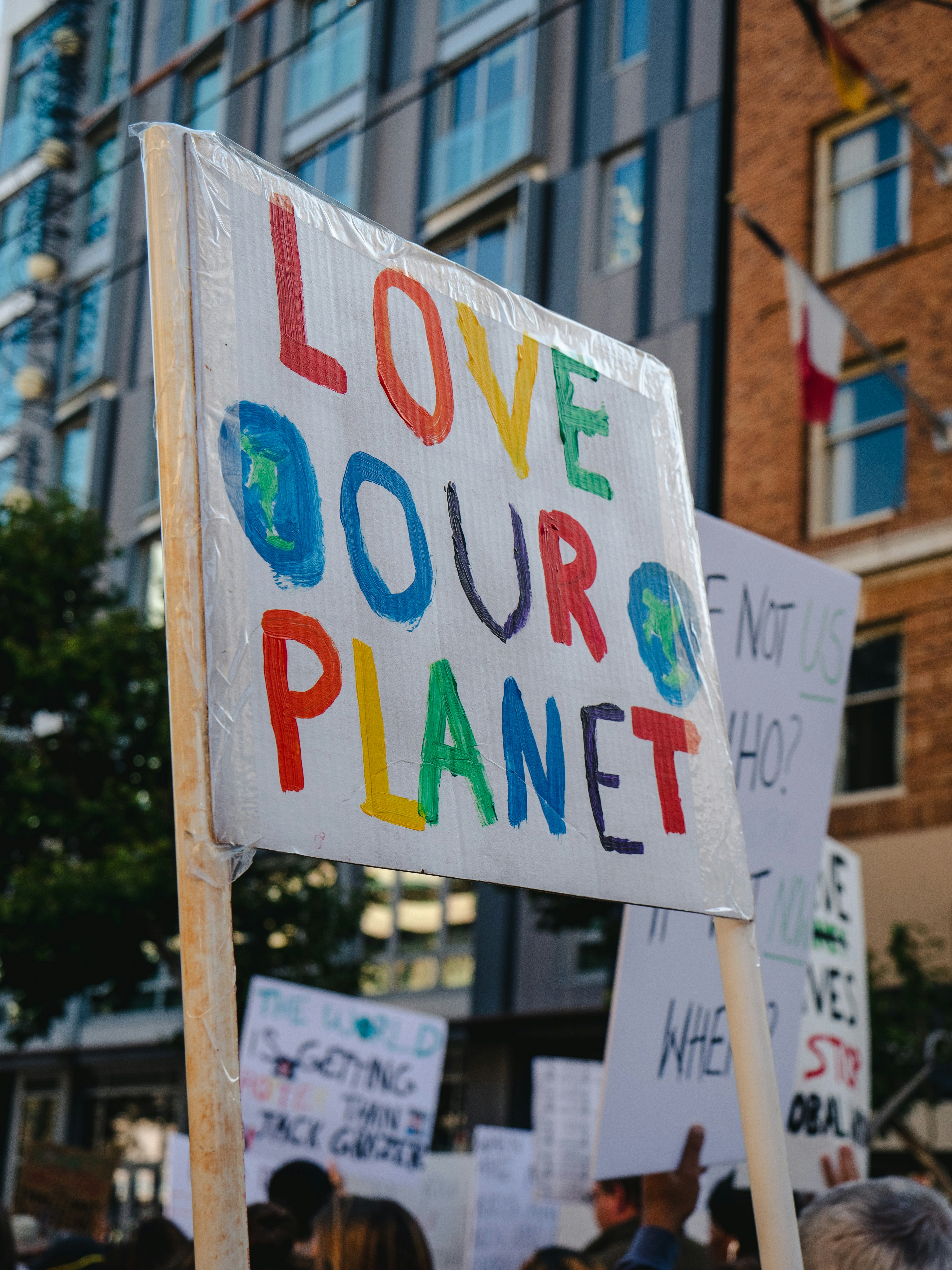 Love Our Planet Climate Protest Sign