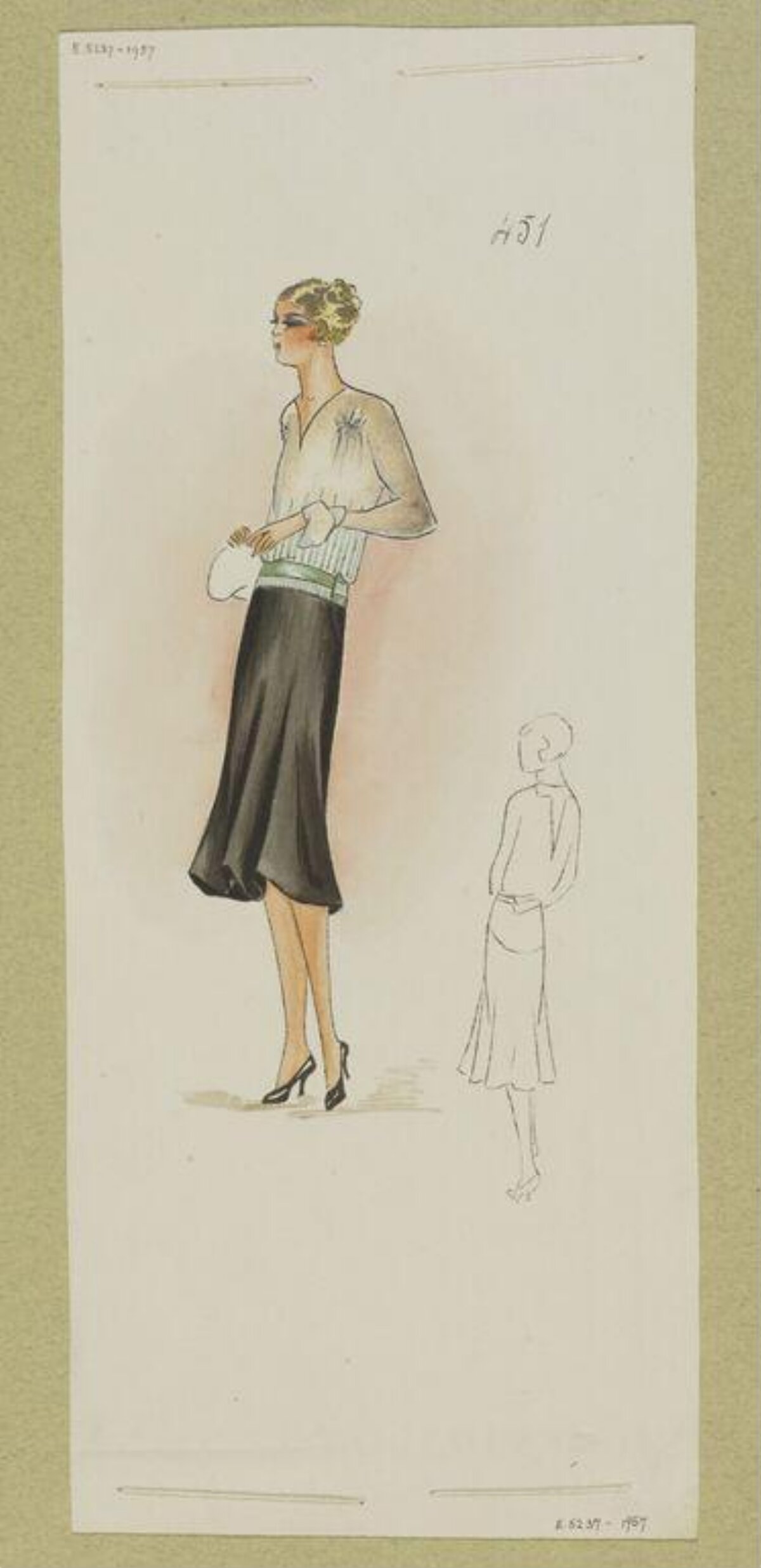 Vintage Fashion Design Sketch