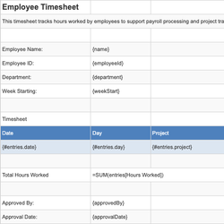 Employee Timesheet