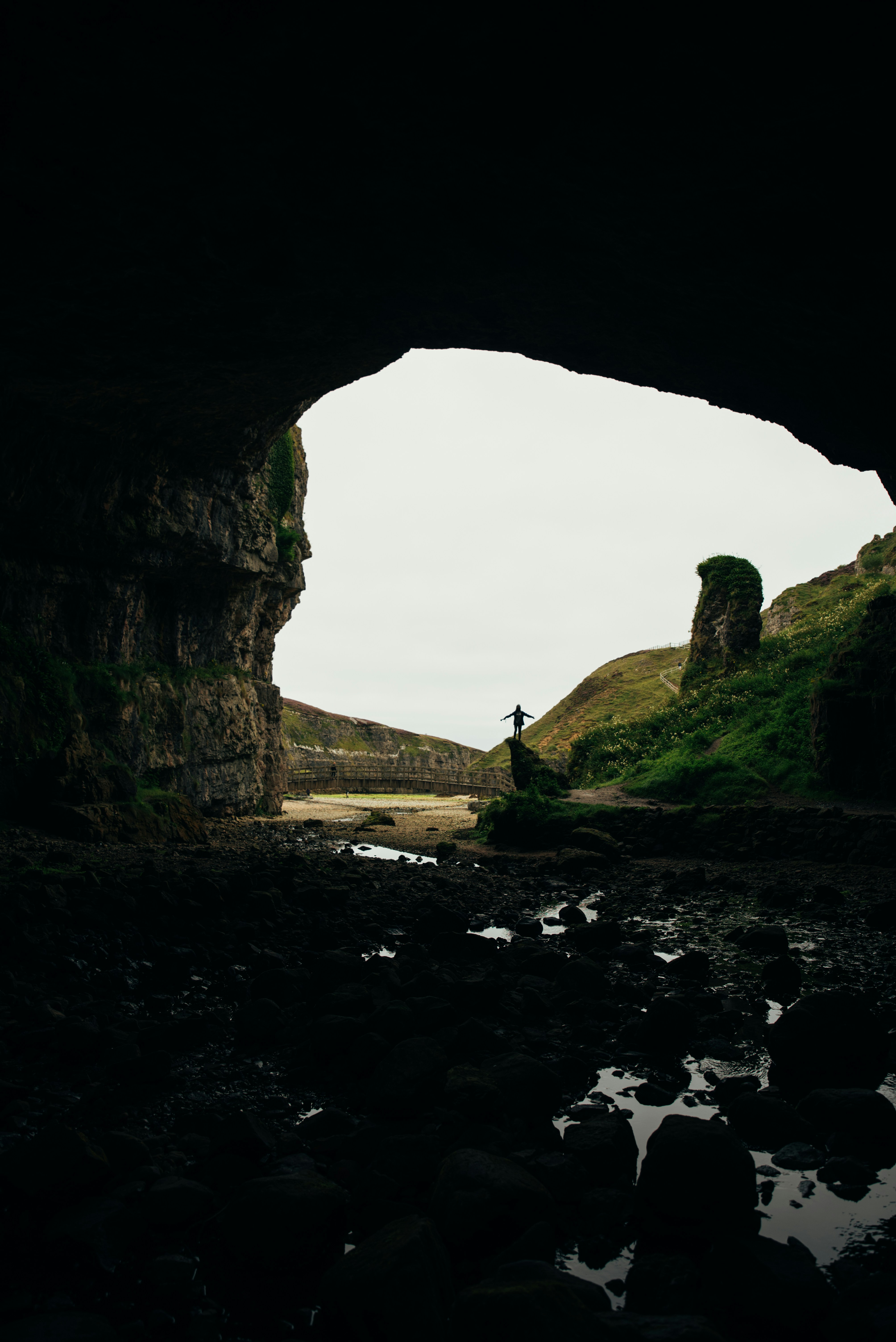 View From Inside a Coastal Cave