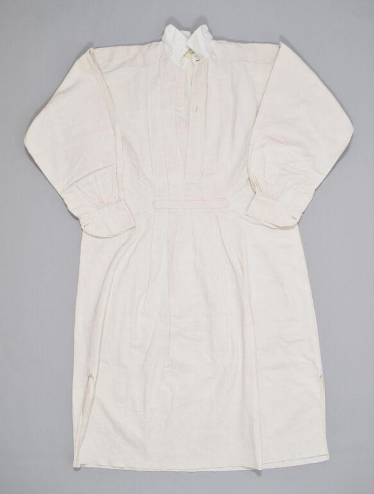 Plain White Long Sleeve Shirt Dress